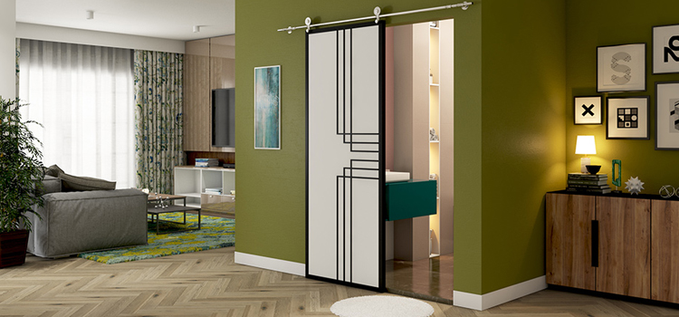 sliding bathroom door installation in Foothill Farms